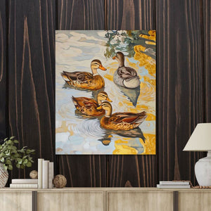 Tranquil Water Drift - Blue Nature Canvas Print