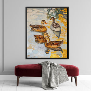 Tranquil Water Drift - Blue Canvas Wall Art