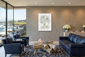 Tree Birds Moonlight โ tree birds moonlight living room with ocean view 1port flush print