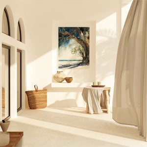 Tree by the Ocean - Ocean Canvas Print