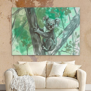 Tree Climbing Koala - Luxury Wall Art