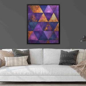 Triangular Gold - Gold Wall Art