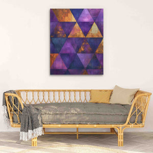 Triangular Gold - Large Abstract Canvas Print