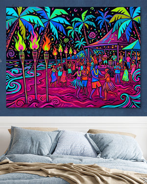 Tropical Festival Neon โ tropical festival neon psd navy blue bedroom 1land flush print