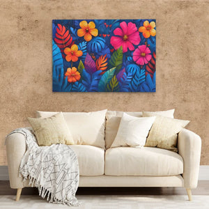 Tropical Flowers and Leaves - Luxury Wall Art