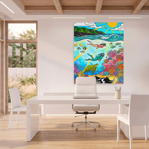 Tropical Reef Scene — Tropical Reef Scene Beach House Office Port 53