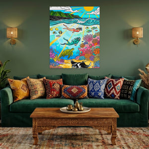 Tropical Reef Scene — Tropical Reef Scene Cozy Green Port 71