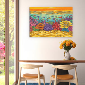 Tropical Waters Abundance — Tropical Waters Abundance Floral Dining Room Landscape 107