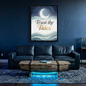 Trust The Tides — trust the tides sq underwater den 1port framed black