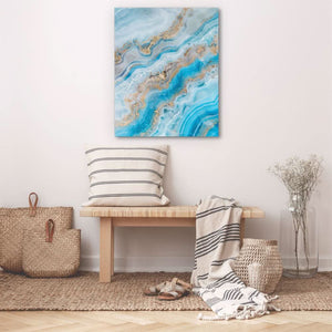 Turquoise Crystal - Blue Turquoise Canvas Print