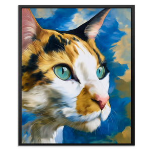 Turquoise Eye Cat - Luxury Wall Art