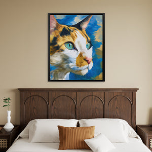 Turquoise Eye Cat - Luxury Wall Art
