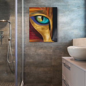 Turquoise Flame Watcher - Luxury Wall Art