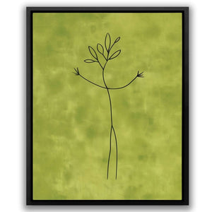Twiggy - Green Nature Canvas Print