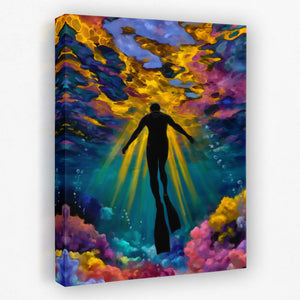 Underwater Golden Ascension