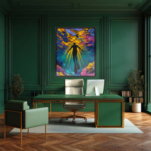Underwater Golden Ascension - Luxury Wall Art