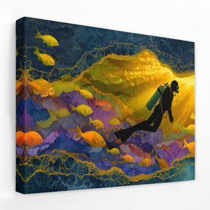 Underwater Golden Hour - Luxury Wall Art