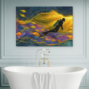 Underwater Golden Hour - Luxury Wall Art