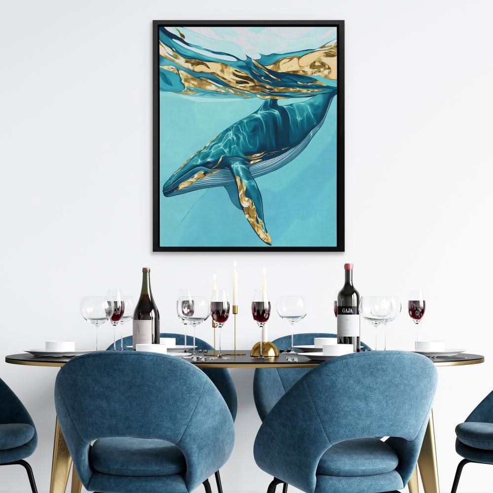 Underwater Serenity - Oversized Coastal Canvas Wall Art