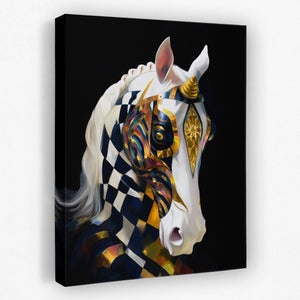 Unicorn's Gilded Geometry - Luxury Wall Art