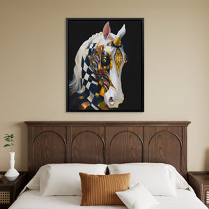 Unicorn's Gilded Geometry - Luxury Wall Art