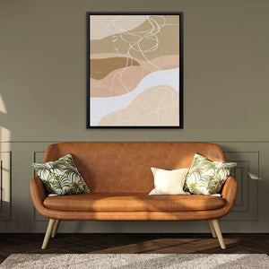 Unity Mosaic - Figurative Neutral Canvas Wall Art