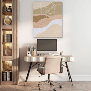 Unity Mosaic - Beige Feminine Canvas Print