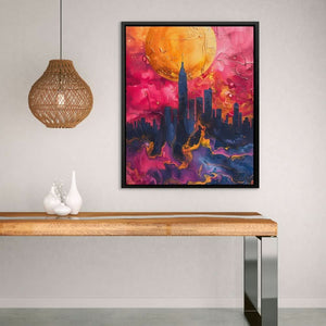 Urban Twilight - Large Abstract Canvas Print