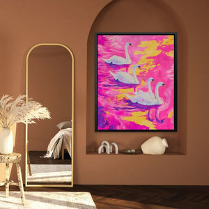 Velvet Reflections - Modern Colorful Canvas Wall Art