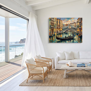 Venice Golden Evening โ venice golden evening sq malibu beach 1land flush print
