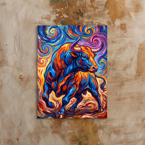 Vibrant Bull Swirl โ vibrant bull swirl sq bed 1 clay beige 1port flush print