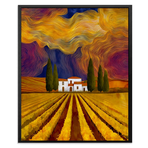Vineyard Golden Spirals - Luxury Wall Art