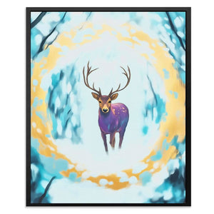 Violet Echoes - Deer Art for Bedroom