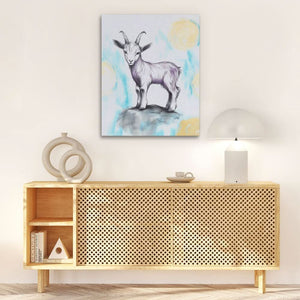 Violet Mountain - Minimalist Pastel Canvas Wall Art