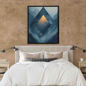 Vision in the Forest - Surrealism Wall Art in Black Frame