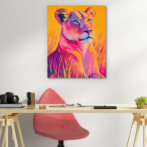 Vivid Lioness Dream - Luxury Wall Art