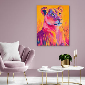 Vivid Lioness Dream - Luxury Wall Art