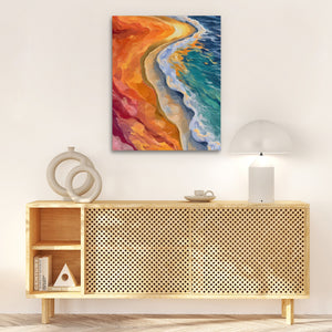Volcanic Shore Collision - Luxury Wall Art