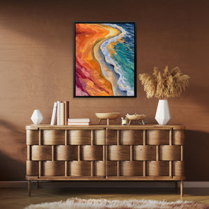 Volcanic Shore Collision - Luxury Wall Art