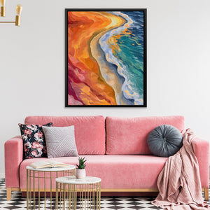 Volcanic Shore Collision - Luxury Wall Art