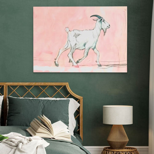 Walking Goat in a room
