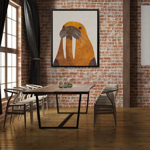 Walrus Tusks - Modern Earth Tones Canvas Wall Art
