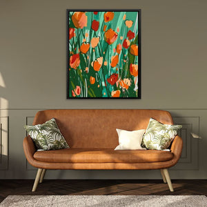 Warm Abstractions - Nature Wall Art in Black Frame