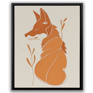 Warm Minimalism - Earth Tones Fox Canvas Print