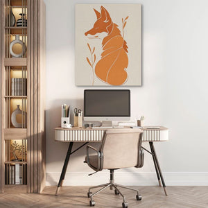 Warm Minimalism - Minimalist Wall Art in Black Frame