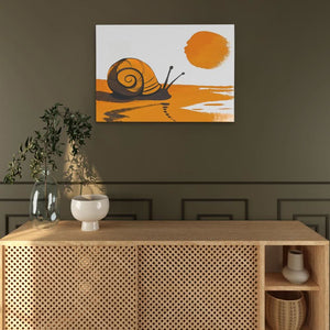 Warm Snail - Large Contemporary Canvas Print