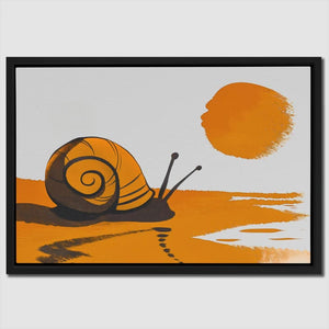 Warm Snail - Earth Tones Nature Canvas Print
