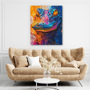Watercolor Alligator - Luxury Wall Art
