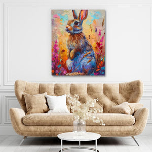 Watercolor Bunny - Framed Art Print