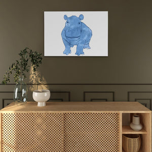 Watercolor Hippo - Luxury Wall Art